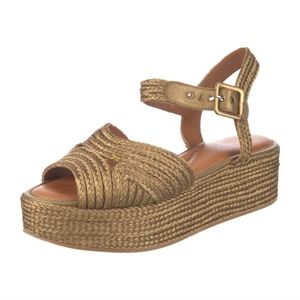 CLERGERIE platform Aruba Round Toe Wedge Slingback Sandal Women 9